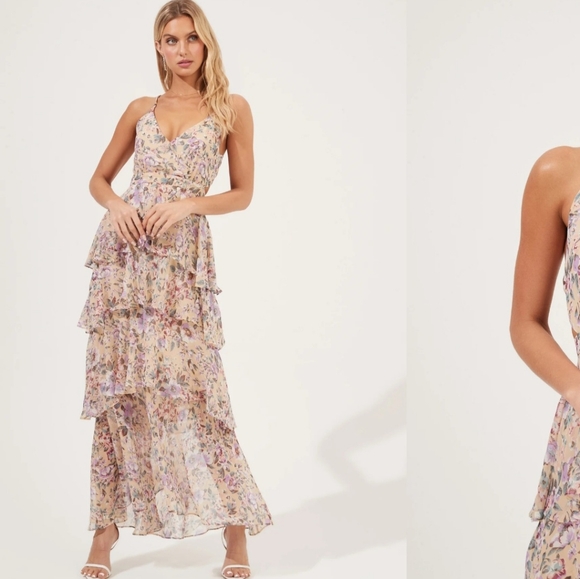 ASTR the Lable Rosana Floral Tiered Ruffle Maxi Dress - Picture 3 of 6